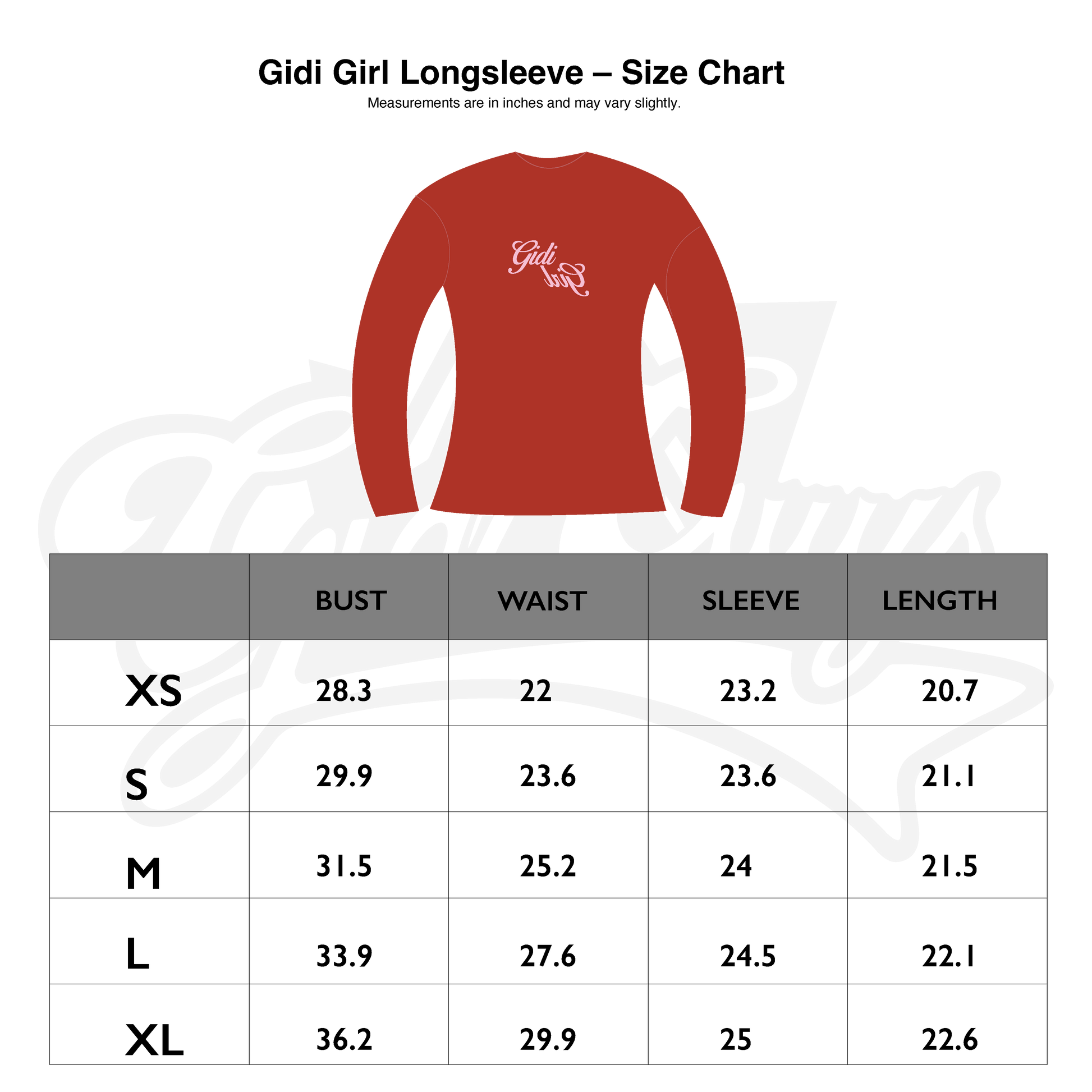 GIDI GIRL LONGSLEEVE - RED